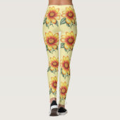 Oranje ventilator leggings (Achterkant)