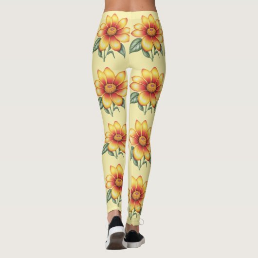 Oranje ventilator leggings (Achterkant)
