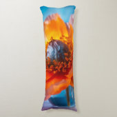 Oranje ventilator lichaamskussen (Voorkant Verticaal)