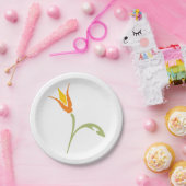 Oranje ventilator papieren bordje (Feest)