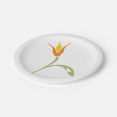 Oranje ventilator papieren bordje (Gekanteld)
