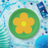 Oranje ventilator papieren bordje (Feest)