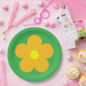 Oranje ventilator papieren bordje (Feest)