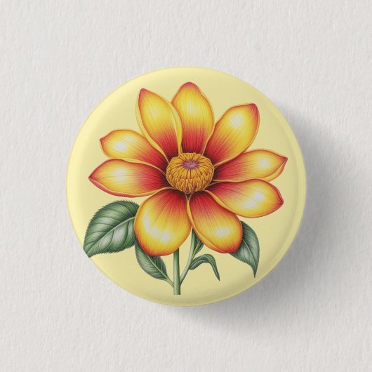 Oranje ventilator ronde button 3,2 cm (Voorkant)