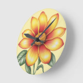 Oranje ventilator ronde klok (Hoek)