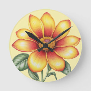 Oranje ventilator ronde klok