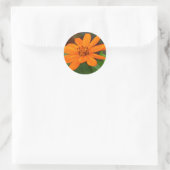 Oranje ventilator ronde sticker (Tas)
