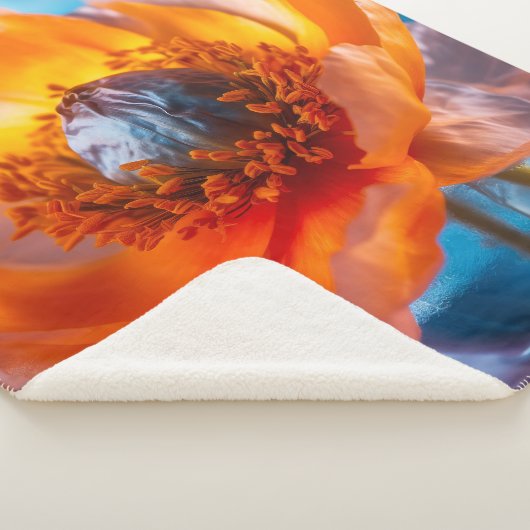 Oranje ventilator sherpa deken (3/4)