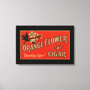 Oranje ventilator  signaaldoos canvas afdruk
