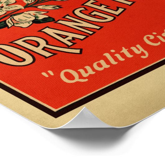 Oranje ventilator  signaaldoos poster (Hoek)