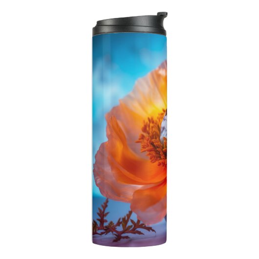 Oranje ventilator thermosbeker (Gedraaid links)