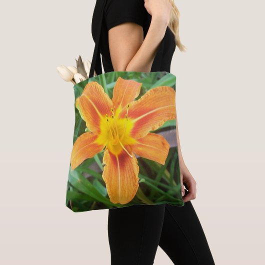 Oranje ventilator tote bag (Dichtbij)