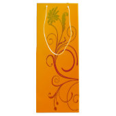 Oranje ventilator wijn cadeautas (Achterkant)