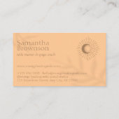 Oranje ventilatorenergie — Healing Sun Visitekaartje (Achterkant)