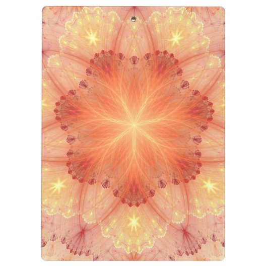 Oranje ventilatorlade petals Monogram verf Klembord (Achterkant)