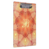 Oranje ventilatorlade petals Monogram verf Klembord (Rechts)