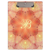 Oranje ventilatorlade petals Monogram verf Klembord (Voorkant)