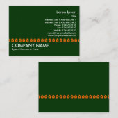 Oranje ventilatorlijn - donkergroen visitekaartje (Voorkant / Achterkant)