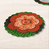 Oranje ventilatorontwerper haakdruk opnieuw te geb kartonnen onderzetters (Gekanteld)