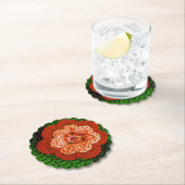 Oranje ventilatorontwerper haakdruk opnieuw te geb kartonnen onderzetters (Insitu)