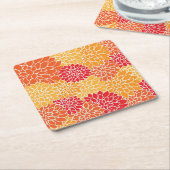 Oranje ventilatorpatroon kartonnen onderzetters (Schuin)