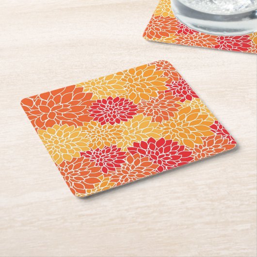 Oranje ventilatorpatroon kartonnen onderzetters (Schuin)