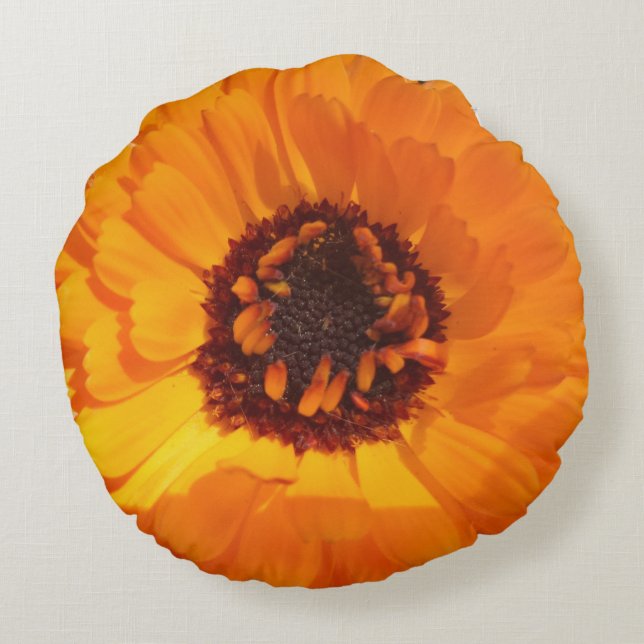Oranje ventilatorpiloot rond kussen (Achterkant)