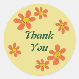 Oranje ventilatorSticker Ronde Sticker