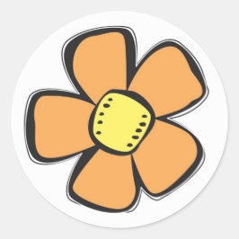Oranje ventilatorSticker Ronde Sticker