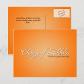 Oranje verandering van adres Briefkaart (Voorkant / Achterkant)