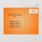 Oranje verandering van adres Briefkaart (Achterkant)