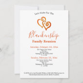 Oranje verbonden hart gezinshereniging Sjabloon Kaart (Voorkant)