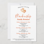 Oranje verbonden hart gezinshereniging Sjabloon Kaart (Voorkant)