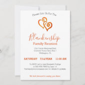 Oranje verbonden hart gezinshereniging Sjabloon Kaart (Voorkant)