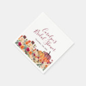 Oranje verbrande pompoen bloem bruiloft servet (Hoek)