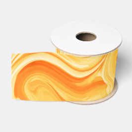 Oranje Verf Kunst Draaikolken Kleurrijk Plezier Grosgrain Lint