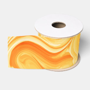 Oranje Verf Kunst Draaikolken Kleurrijk Plezier Grosgrain Lint