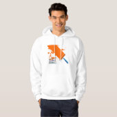 Oranje verf Mannen handdoek Hoodie (Voorkant volledig)