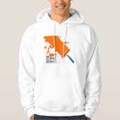 Oranje verf Mannen handdoek Hoodie (Voorkant)