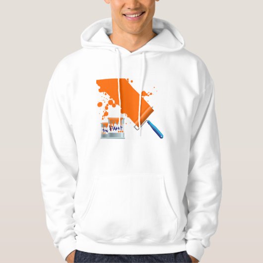 Oranje verf Mannen handdoek Hoodie (Voorkant)