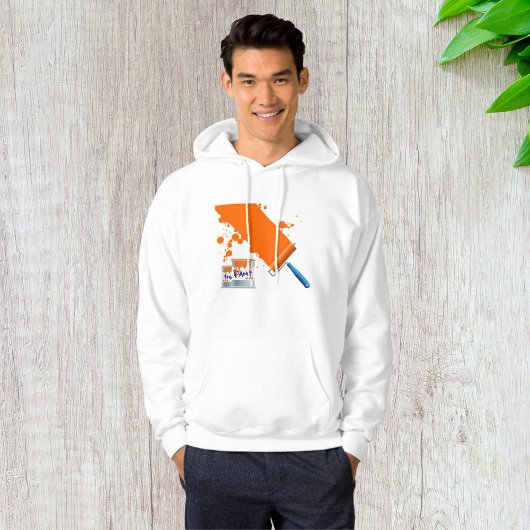 Oranje verf Mannen handdoek Hoodie