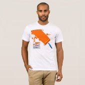 Oranje verf Mannen T-shirt verven (Voorkant volledig)