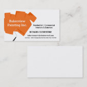 Oranje verfbedrijf voor het verven van rolletjes visitekaartje (Voorkant / Achterkant)