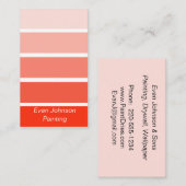 Oranje verfmonsters visitekaartje (Voorkant / Achterkant)