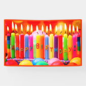 Oranje verjaardag spandoek (Horizontaal)