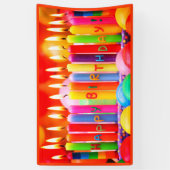 Oranje verjaardag spandoek (Verticaal)