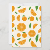 Oranje verjaardagsuitnodiging kaart (Achterkant)