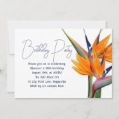 Oranje Verjaardagsvogel van Paradise Flowers Adult Kaart (Voorkant)