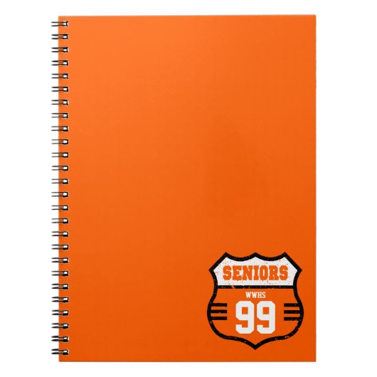 Oranje verkeersborden notitieboek (Voorkant)