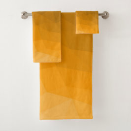 Oranje verloop geometrisch mesh patroon bad handdoek